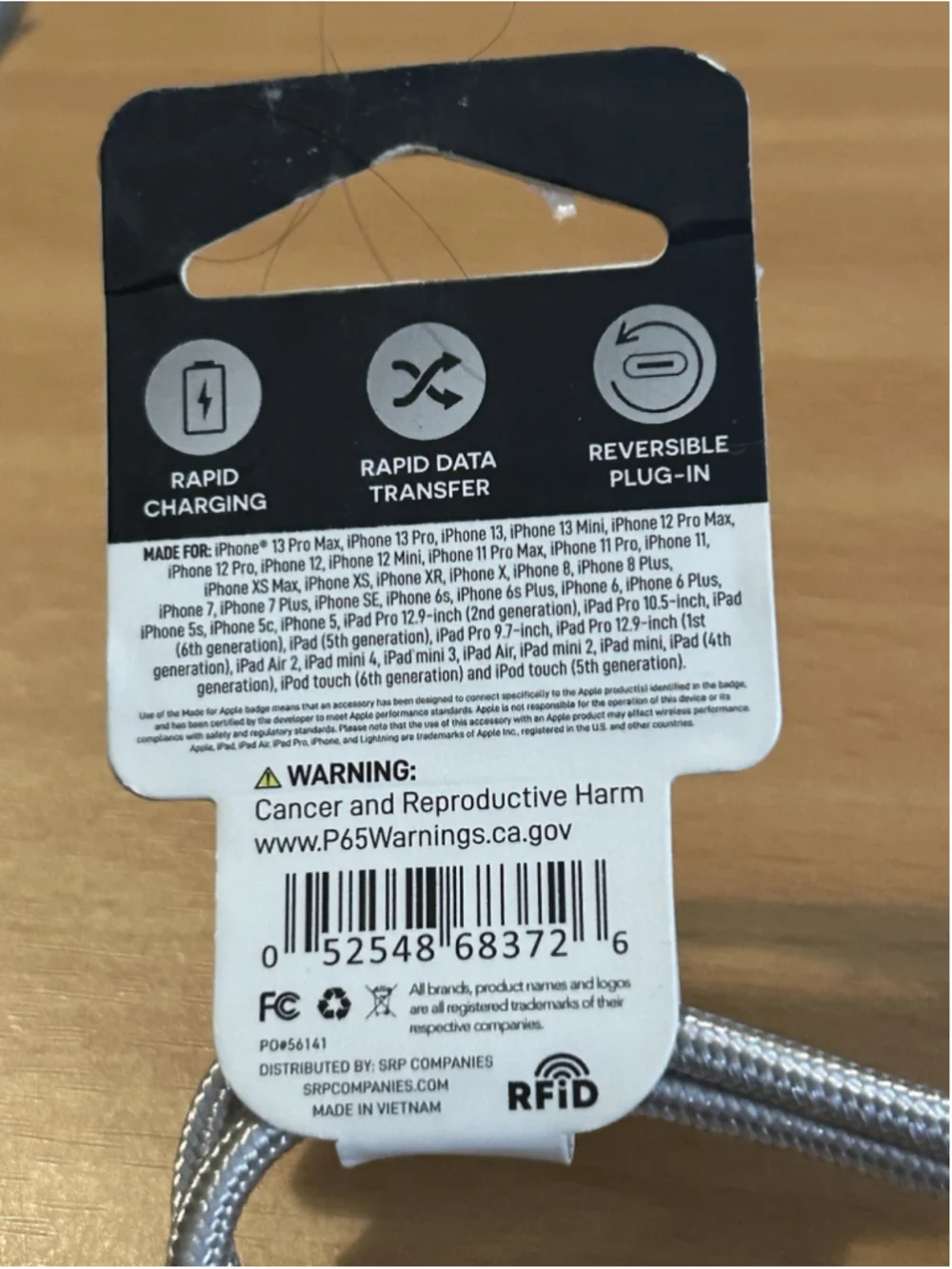 Apple Lighting Titanium Extra-Long Cable Made for iPhone, iPad and Ipod New 10FT